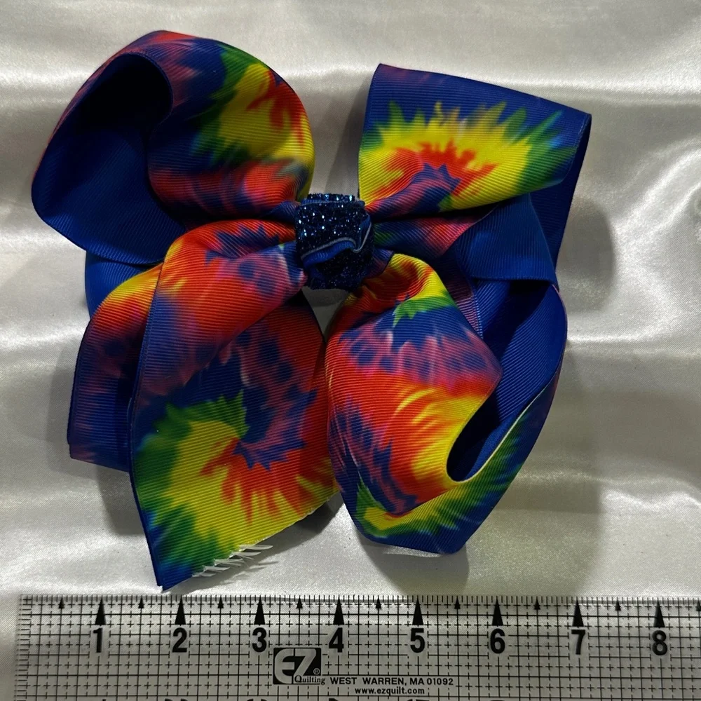 Tie-Dye Rainbow Mega Hair Bow- Bundle & save on shipping